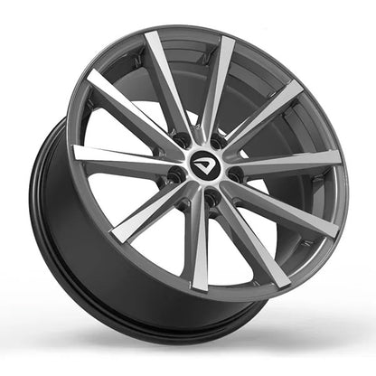 Roda Volcano MÔNACO Aro 18" tala 7" Grafite brilhante diamantado
