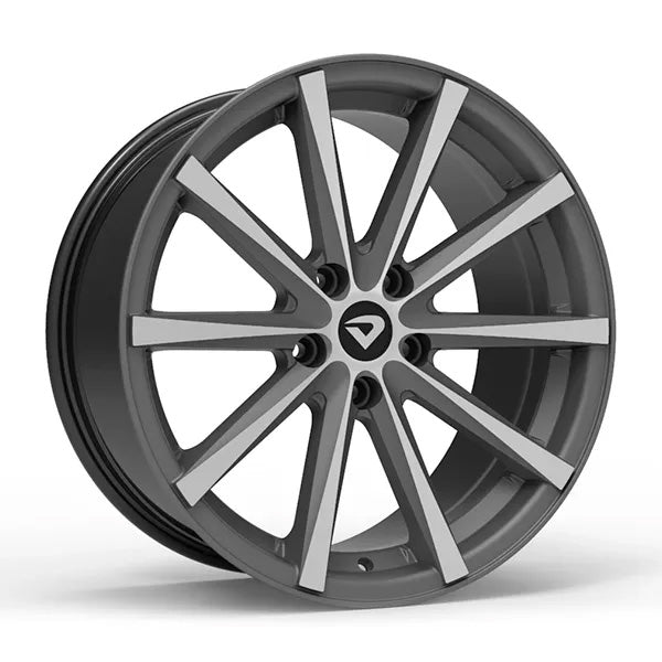 Roda Volcano MÔNACO Aro 18" tala 7" Grafite fosco diamantado