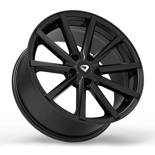 Roda Volcano MÔNACO Aro 18" tala 7" Preto Brilhante