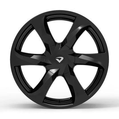 Roda Volcano NEW SANTORINI Aro 17" tala 6" Preto Brilhante