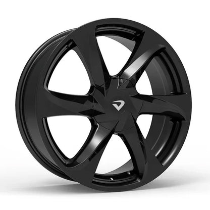 Roda Volcano NEW SANTORINI Aro 17" tala 6" Preto Brilhante
