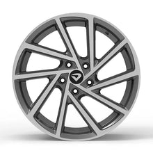 Roda Volcano R-SEVEN Aro 18" tala 6" Grafite brilhante diamantado - Furação de 4x100mm até 5x114,3