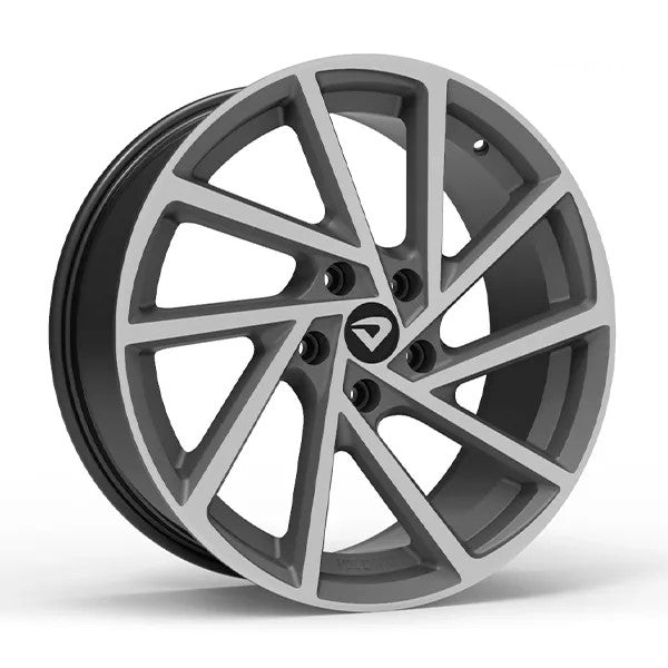 Roda Volcano R-SEVEN Aro 18" tala 7" Grafite fosco diamantado - Chevrolet, VW, Ford, FIAT, Honda, Hyundai, Toyota, Nissan, KIA, Renault, PEUGEOT, Citroën
