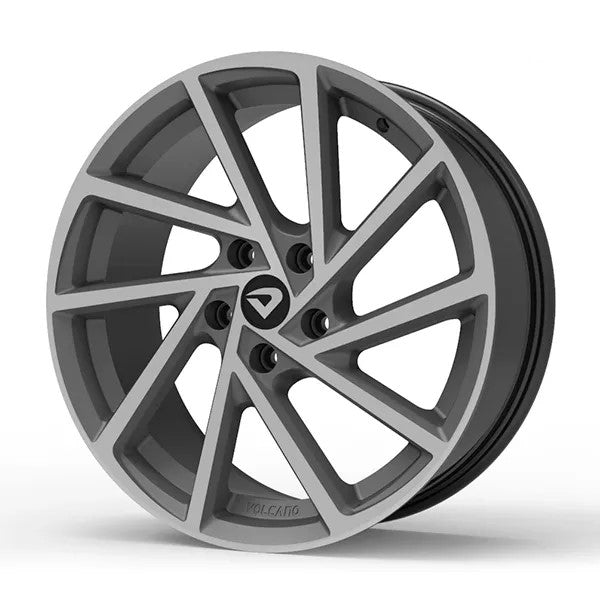Roda Volcano R-SEVEN Aro 18" tala 7" Grafite fosco diamantado - Chevrolet, VW, Ford, FIAT, Honda, Hyundai, Toyota, Nissan, KIA, Renault, PEUGEOT, Citroën
