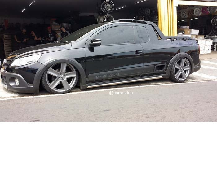 Roda Volcano V80 Saveiro G5 - Aro 18" tala 6" Grafite Fosco