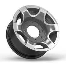 Roda Volcano VD01 F250 Aro 16" tala 7" Grafite brilhante diamantado