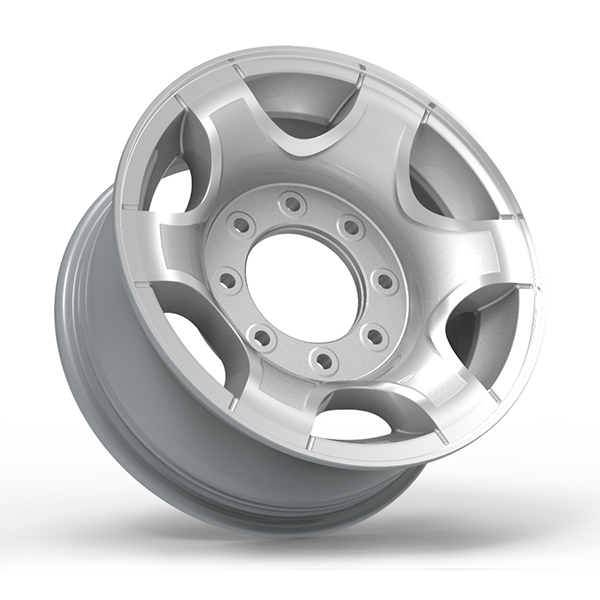 Roda Volcano VD01 F250 Aro 16" tala 7" Prata diamantado