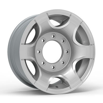 Roda Volcano VD01 F250 Aro 16" tala 7" Prata diamantado