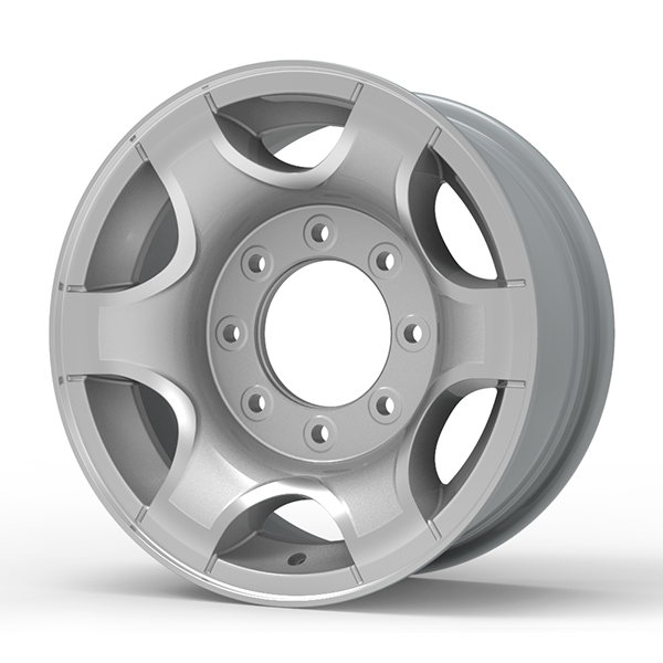 Roda Volcano VD01 F250 Aro 16" tala 7" Prata diamantado