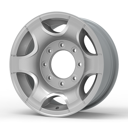 Roda Volcano VD01 F250 Aro 16" tala 7" Prata diamantado