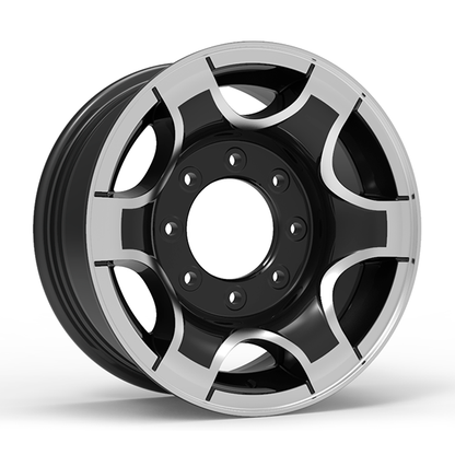 Roda Volcano VD01 F250 Aro 16" tala 7" Preto Diamantado