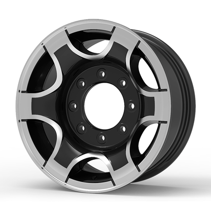 Roda Volcano VD01 F250 Aro 16" tala 7" Preto Diamantado