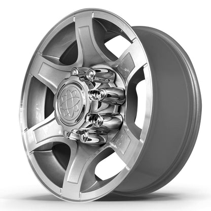 Roda XLT Aro 18" tala 7"  Furação 8x170 -  Diamantada Total Prata Brilhante