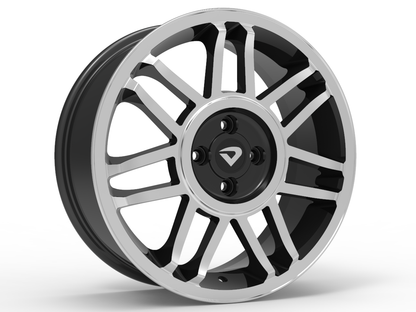 Roda Volcano SNOWFLAKES GT2 Aro 17" tala 6" Preto Diamantado