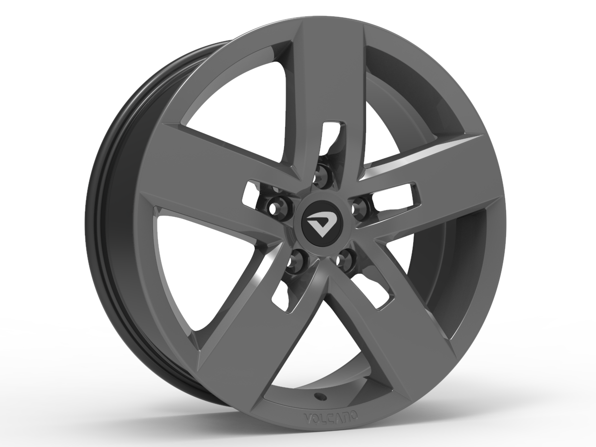 Roda Volcano STRONG Aro 17" tala 6" Grafite Fosco