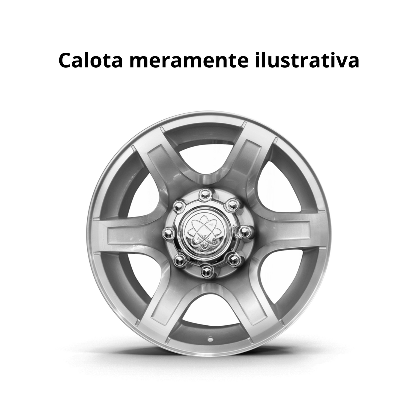Roda F-250 XLT VD01 Aro 17" tala 7" Furação 8x170  -  Diamantada Total Prata Brilhante + Bicos Grátis